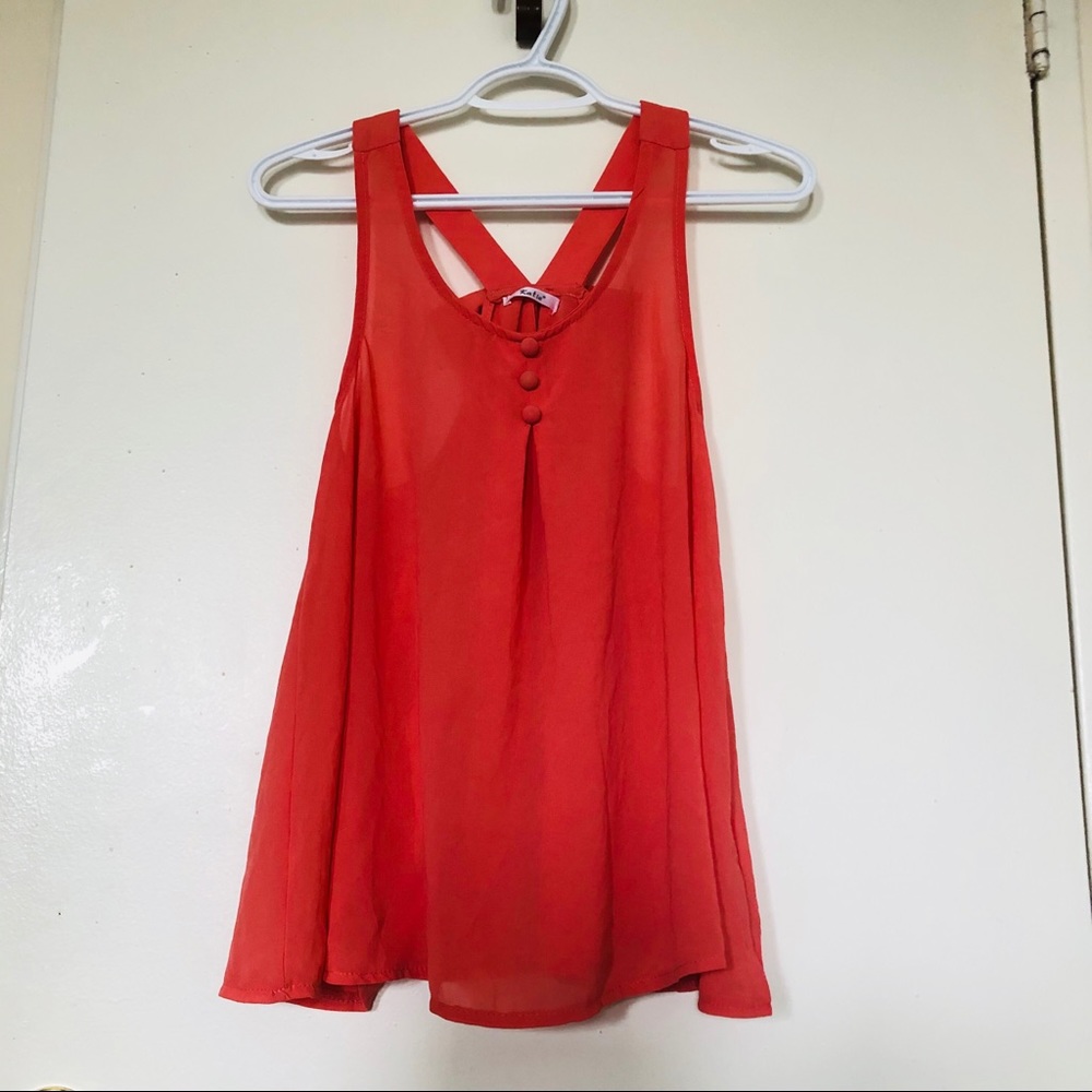 ❤️🧡 KATIE Chiffon sleeveless Top